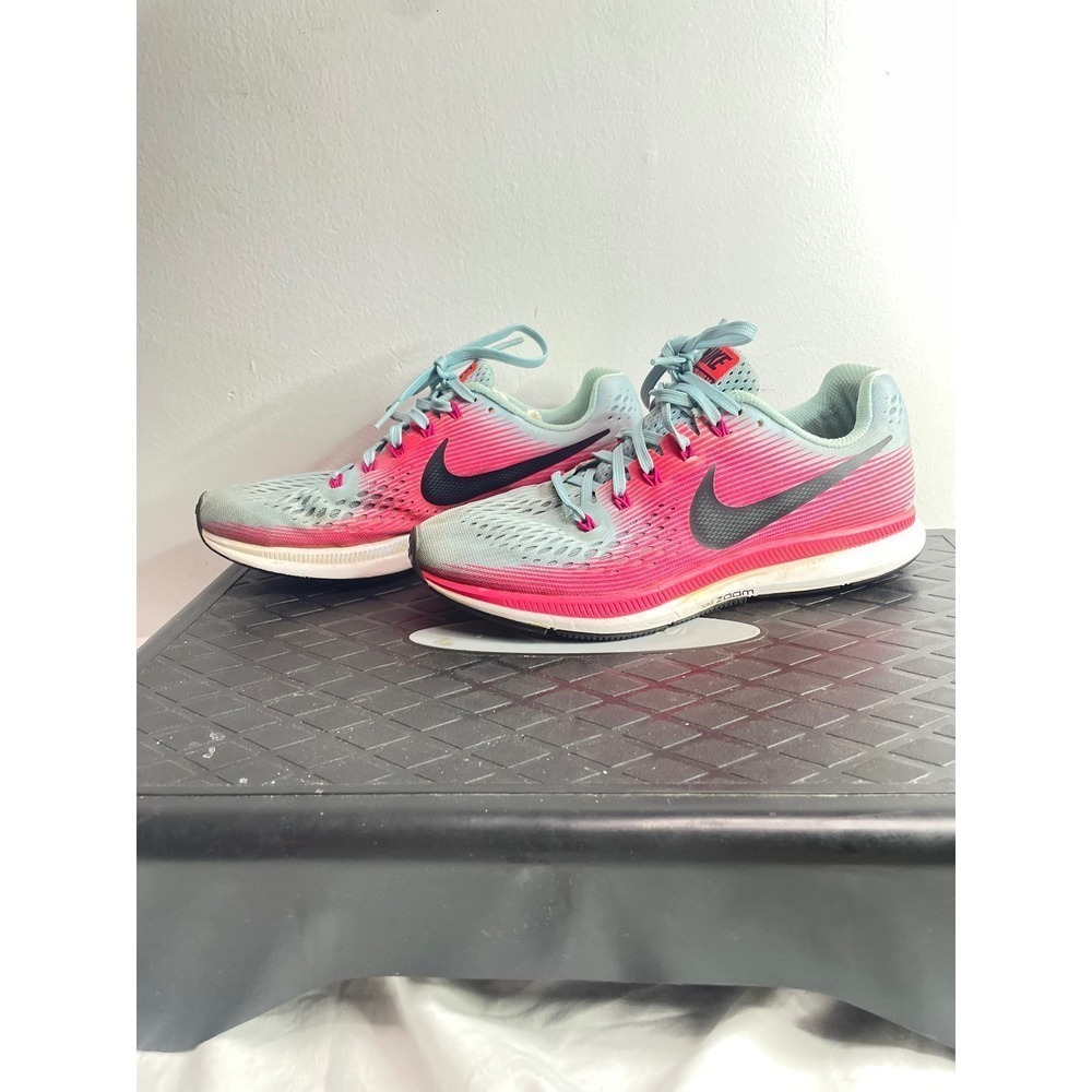 Nike Air Zoom Pegasus 34 Running Shoes Pink Black Womens Size 8.5